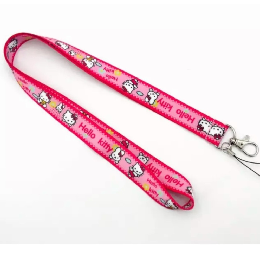 Sanrio Hello Kitty Kawaii Pink Lanyard ID Holder